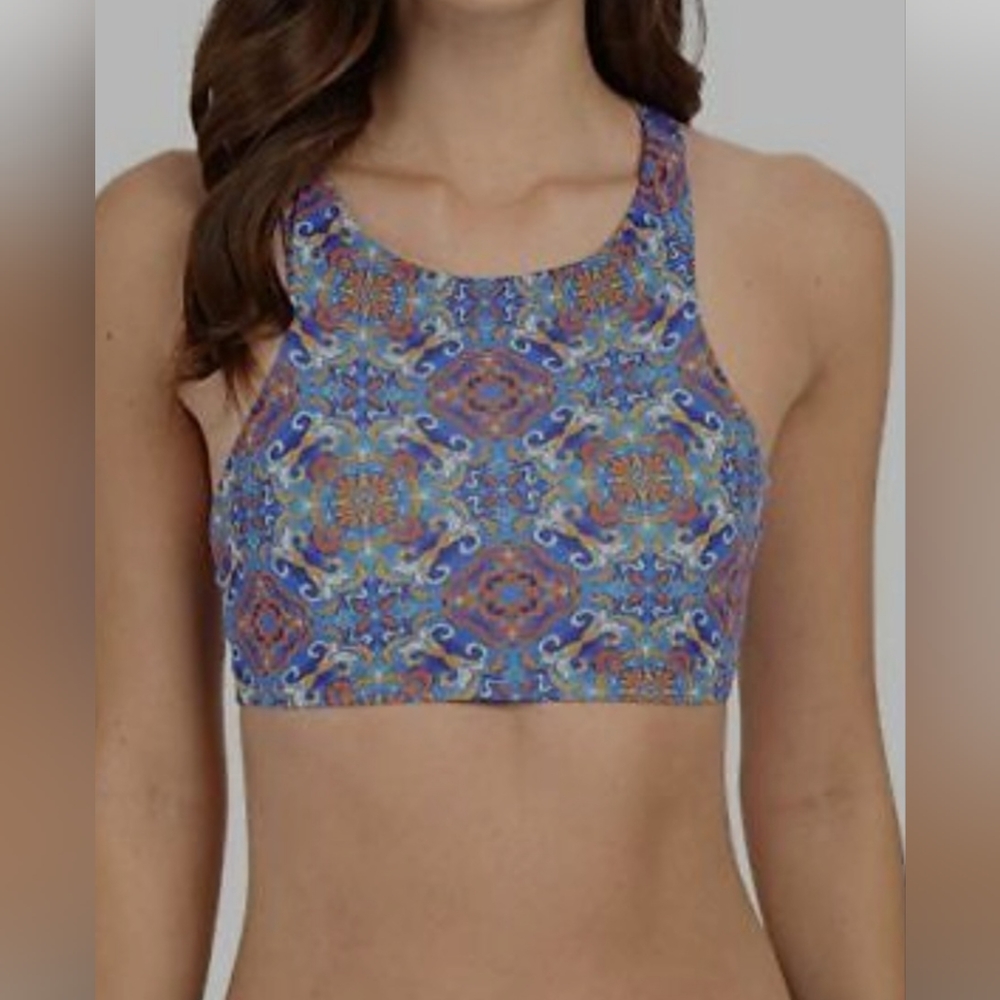 Saha althetic High Neck Bikini Swim Top/Size L